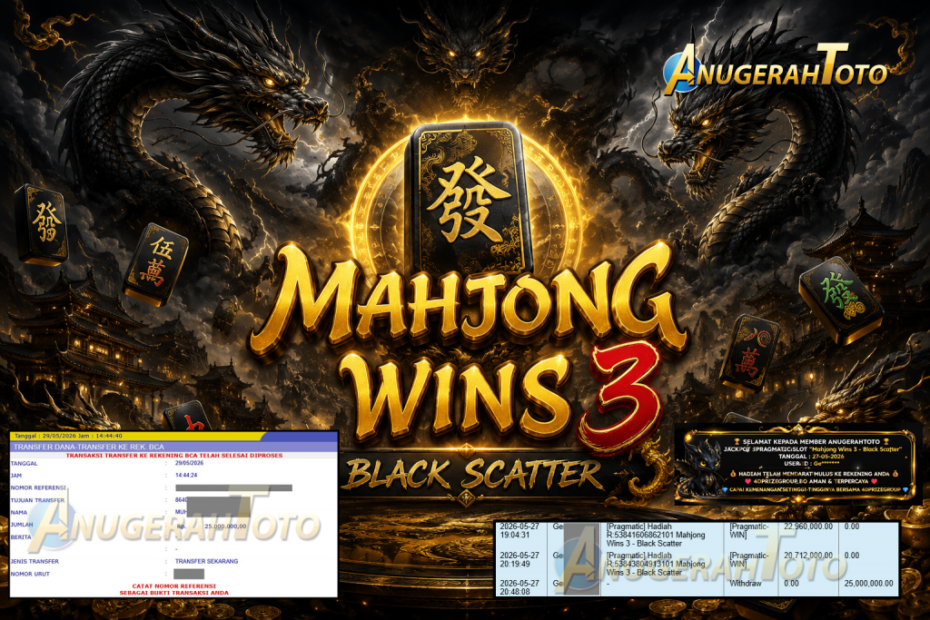 ANUGERAHTOTO JACKPOT PRAGMATIC SLOT “Mahjong Wins 3 – Black Scatter”‎‎‏‏‎ ‎‏‏‎ ‎‏‏‎ ‎‎‏‏‎ ‎‏‏‎ ‎‏‏‎‎‎‏‏‎ ‎‏‏‎ ‎‏‏‎ ‎‎‏‏‎ ‎‏‏‎ ‎‏‏‎‎‎‏‏‎ ‎‏‏‎‎‎‏‏‎‎‏‏‎Rp 25.000.000,- LUNAS