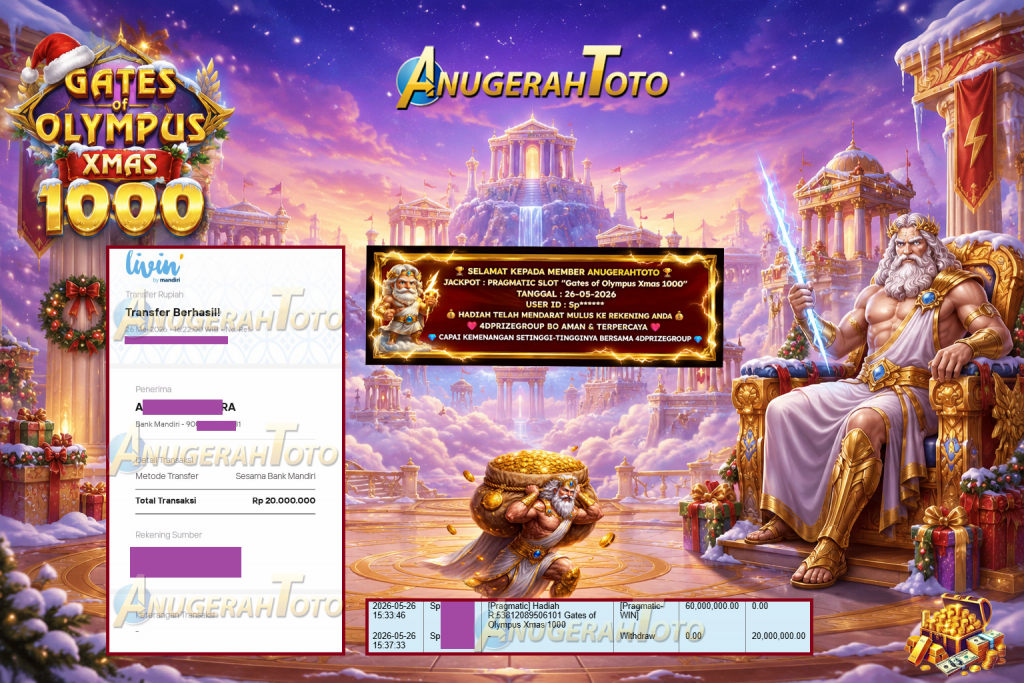 ANUGERAHTOTO JACKPOT PRAGMATIC SLOT “Gates of Olympus Xmas 1000” ‎‎‏‏‎ ‎‏‏‎ ‎‏‏‎ ‎‎‏‏‎ ‎‏‏‎ ‎‏‏‎‎‎‏‏‎ ‎‏‏‎ ‎‏‏‎ ‎‎‏‏‎ ‎‏‏‎ ‎‏‏‎‎‎‏‏‎ ‎‏‏‎ ‎‏‏‎ ‎‎‏‏‎ ‎‏‏‎ ‎‏‏‎‎‎‏‏‎‎‏‏‎ ‎‎‏‏‎‎‏‏‎Rp 20.000.000,- LUNAS