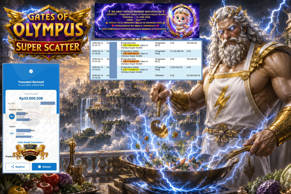 INDOVEGAS4D JACKPOT PRAGMATIC ” Gates of Olympus Super Scatter ” Rp 33.500.036 ,- LUNAS