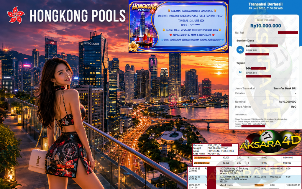 AKSARA4D JACKPOT PASARAN ” HONGKONG POOLS FULL ( TIAP HARI ) ” 8172″ ” Rp 10,000,000,- LUNAS