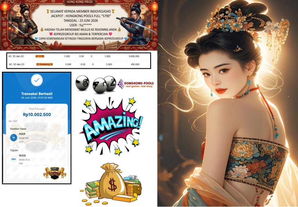 INDOVEGAS4D JACKPOT HONGKONG POOLS FULL “5790” Rp10.000.000,- LUNAS