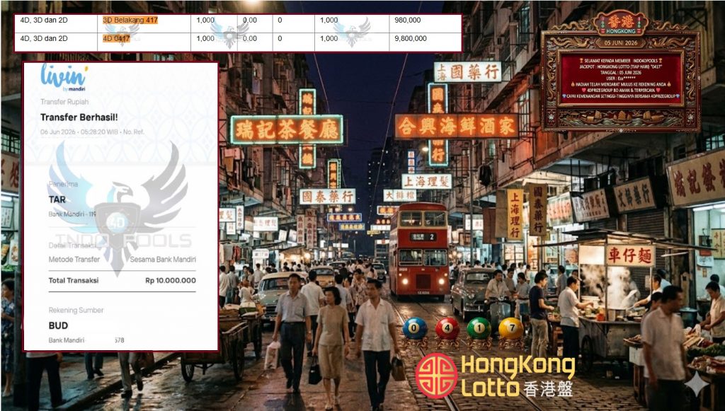 INDO4DPOOLS JACKPOT HONGKONG LOTTO (TIAP HARI) β0417β Rp10.000.000,- LUNAS