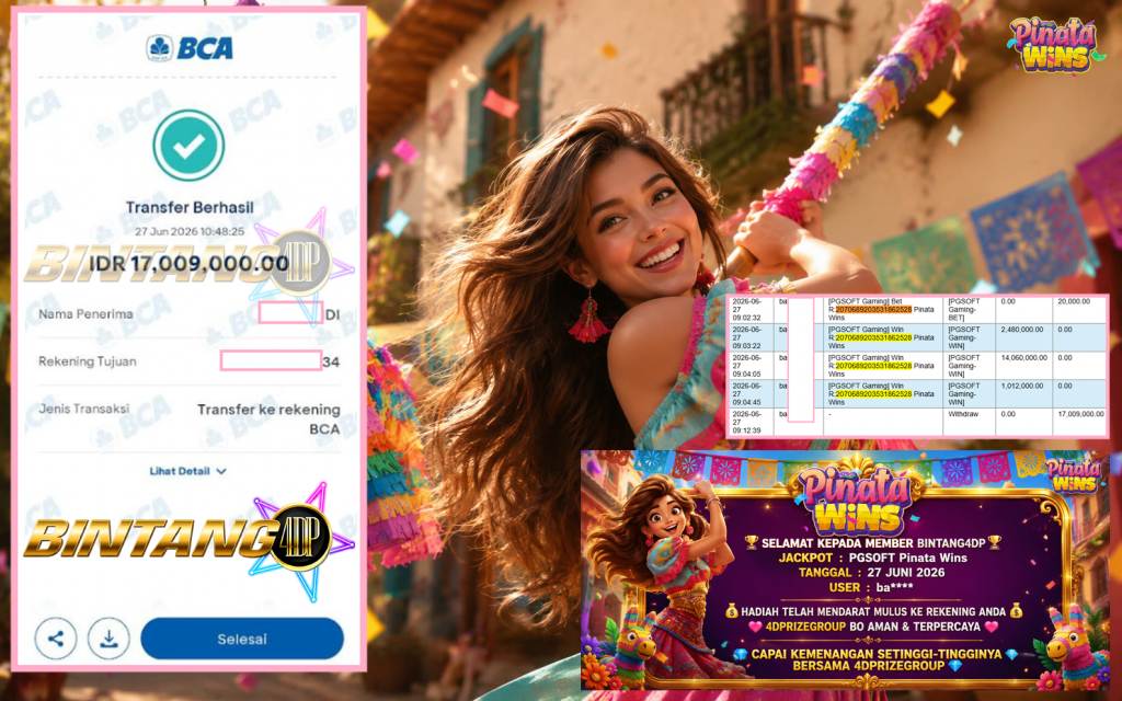 BINTANG4DP JACKPOT PGSOFT “Pinata Wins”‎‎‏‏ ‎‎‏‏‎‎‏‏Rp17.009.000,- LUNAS