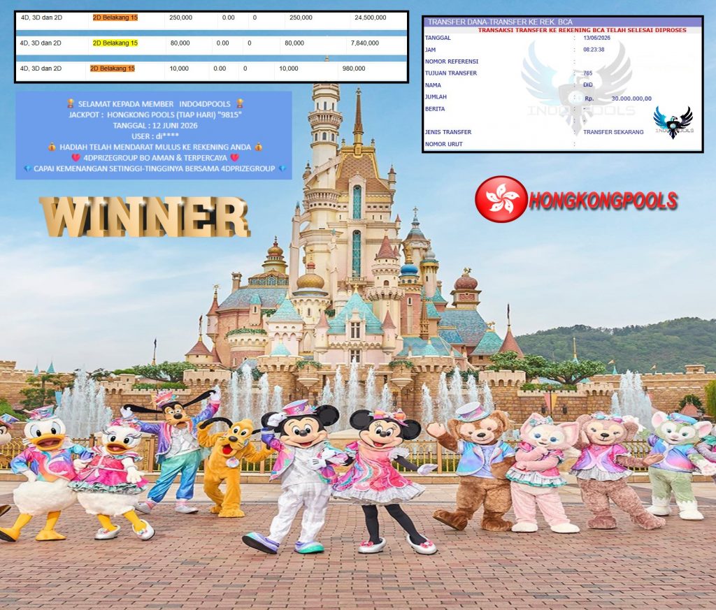 INDO4DPOOLS JACKPOT HONGKONG POOLS (TIAP HARI) β9815β Rp30.000.000,- LUNAS