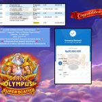 INDOVEGAS4D JACKPOT Pragmatic “Gates of Olympus Super Scatter” Rp20.000.000,- LUNAS