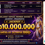 SHIO88 JACKPOT PRAGMATIC ” Gates of Olympus 1000 ” Rp 10.000.000 ,- LUNAS