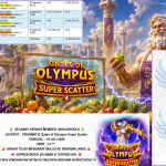 INDO4DPOOLS JACKPOT PRAGMATIC “Gates of Olympus Super Scatter” Rp15.000.000,- LUNAS