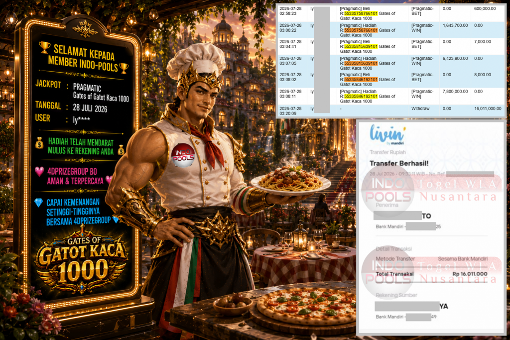 INDO-POOLS JACKPOT PRAGMATIC “Gates of Gatot Kaca 1000″‎‏‏‎‎ Rp16.011.000,- LUNAS