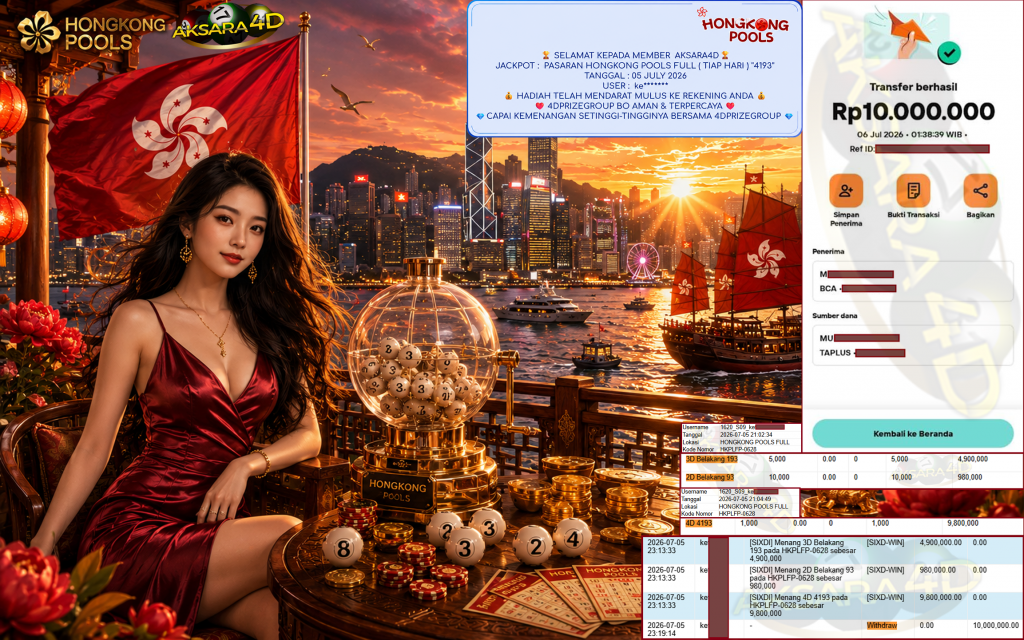 AKSARA4D JACKPOT PASARAN ” HONGKONG POOLS FULL (TIAP HARI) ”4193″ ” Rp 10,000,000,- LUNAS