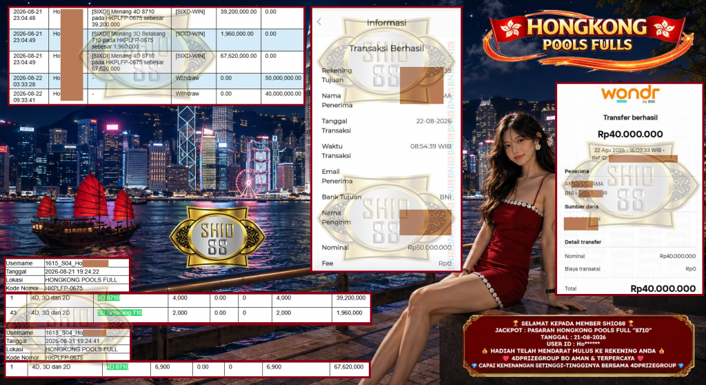 SHIO88 JACKPOT PASARAN HONGKONG POOLS FULL β8710β Rp 90.000.000,- LUNAS