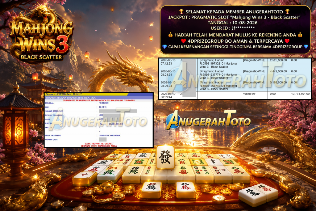 ANUGERAHTOTO JACKPOT PRAGMATIC SLOT “Mahjong Wins 3 – Black Scatter” ‎‎‏‏‎ ‎‏‏‎ ‎‏‏‎ ‎‎‏‏‎ ‎‏‏‎ ‎‏‏‎‎‎‏‏‎ ‎‏‏‎ ‎‏‏‎ ‎‎‏‏‎ ‎‏‏‎ ‎‏‏‎‎‎‏‏‎ ‎‏‏‎Rp 10.761.101,- LUNAS