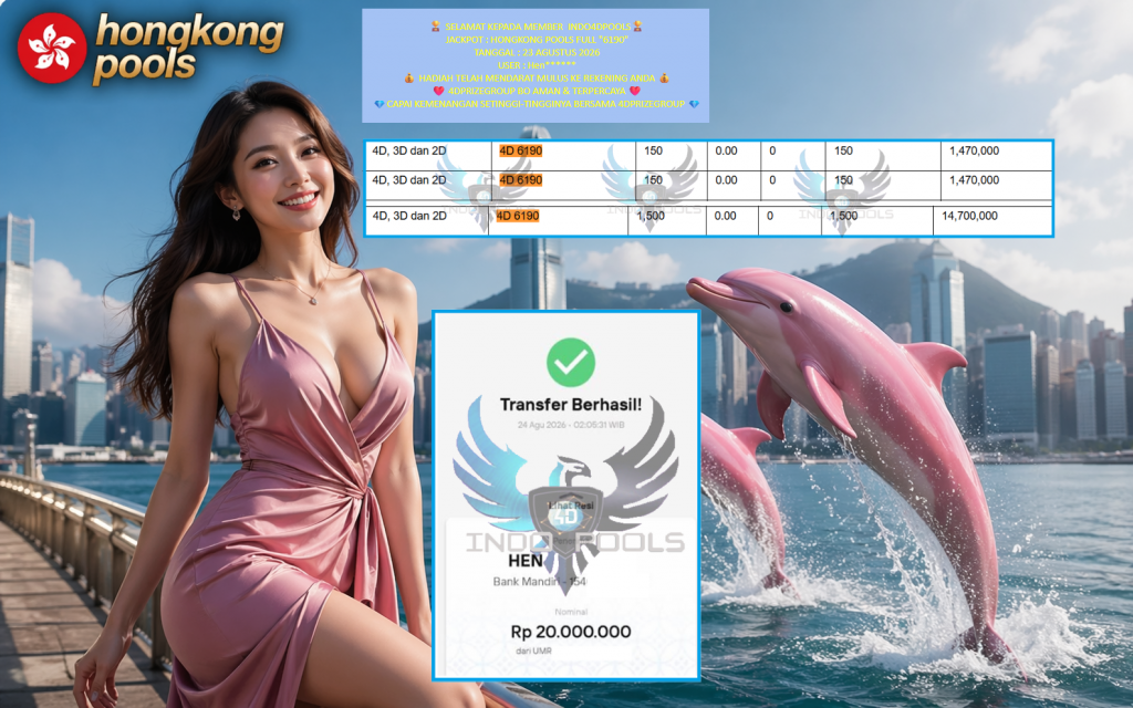 INDO4DPOOLS JACKPOT HONGKONG POOLS FULL “6190” Rp20.000.000,- LUNAS