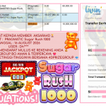 AKSARA4D JACKPOT PRAGMATIC ” Sugar Rush 1000 ” Rp 10,000,000,- LUNAS