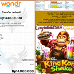 INDO4DPOOLS JACKPOT CQ GAMING “King Kong Shake” Rp14.000.000,- LUNAS