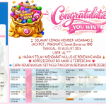 AKSARA4D JACKPOT PRAGMATIC ” Sweet Bonanza 1000 ” Rp 18,000,000,- LUNAS