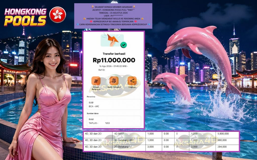 AKSARA4D JACKPOT HONGKONG POOLS FULL β9487β Rp11.000.000,- LUNAS
