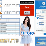 4DPRIZEWLATOTO JACKPOT SINGAPORE (SELASA & JUMAT OFF) “8713” Rp.12.500.000 ,- LUNAS