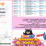 INDO4DPOOLS JACKPOT PRAGMATIC “Sweet Bonanza 1000″βββββ Rp50.000.000,- LUNAS