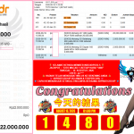 INDO4DPOOLS JACKPOT TOTO MACAU 1 (SETIAP HARI) “1480” Rp22.000.000,- LUNAS
