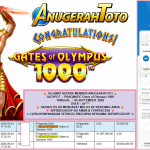 ANUGERAHTOTO JACKPOT PRAGMATIC “Gates of Olympus 1000″ Rp50.000.000,- LUNAS