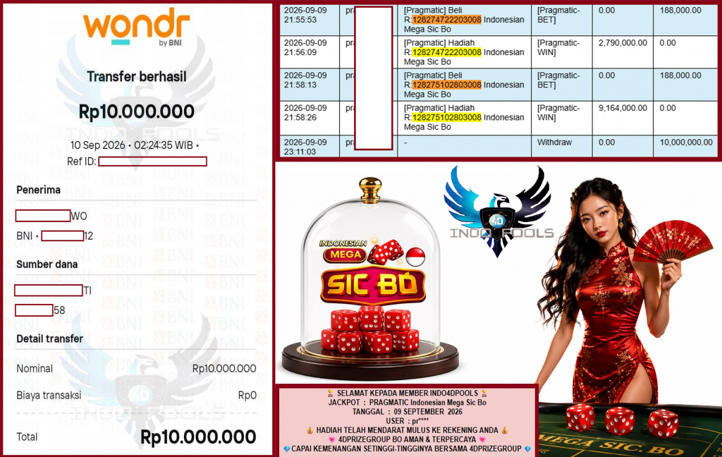 INDO4DPOOLS JACKPOT PRAGMATIC βIndonesian Mega Sic Boββββββ Rp10.000.000,- LUNAS
